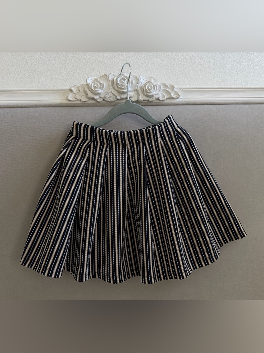 Zara Girls Kids Stretch Waist Striped Skirt 8/9 years